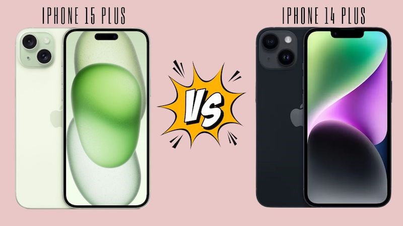 Sự kh&aacute;c biệt về m&agrave;n h&igrave;nh giữa iPhone 15 Plus v&agrave; iPhone 14 Plus