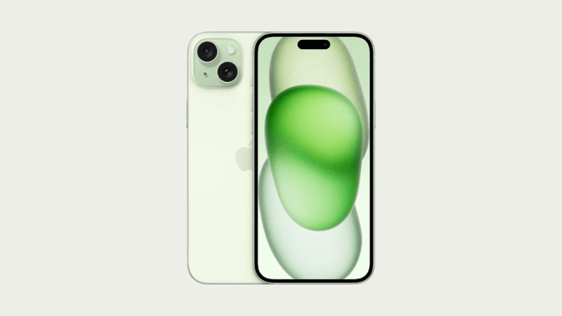 M&agrave;u Xanh l&aacute; tr&ecirc;n iPhone 15 Plus