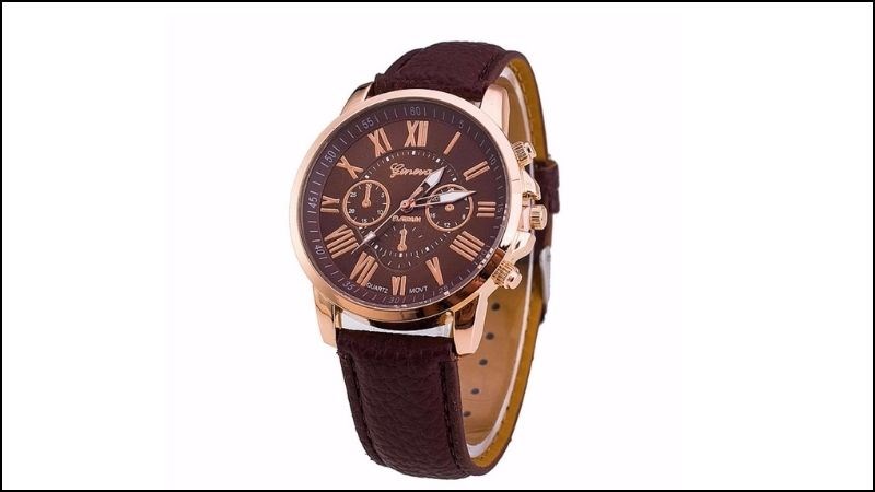 Mẫu đồng hồ m&agrave;u n&acirc;u mang một sự thanh lịch