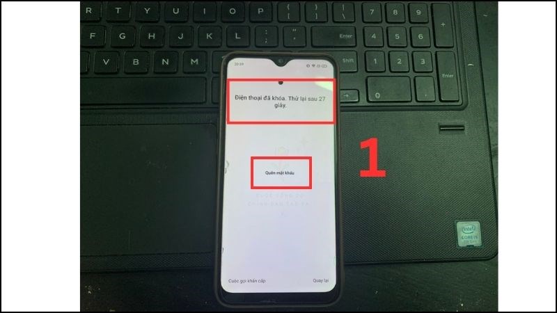 Nhập sai mật khẩu đến khi xuất hiện th&ocirc;ng b&aacute;o