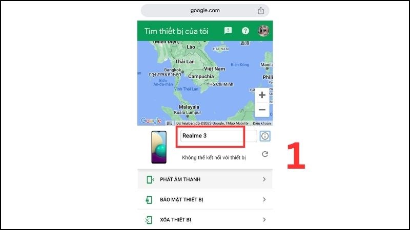  Thực hiện đăng nhập t&agrave;i khoản Google ứng với điện thoại Realme