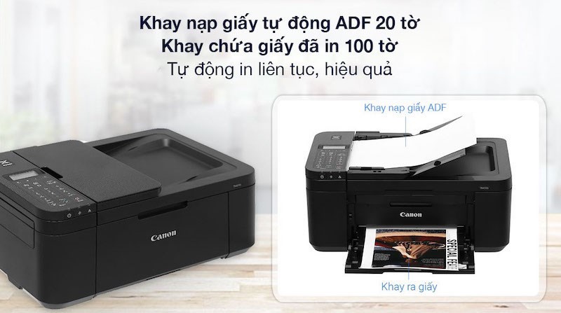 M&aacute;y in phun m&agrave;u Canon TR4570S đa năng In-scan-copy-fax WiFi c&oacute; thể xử l&yacute; t&agrave;i liệu chuy&ecirc;n nghiệp 
