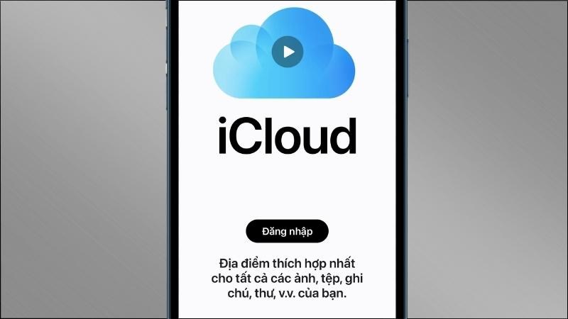 Dùng iPhone khác truy cập trang chủ iCloud