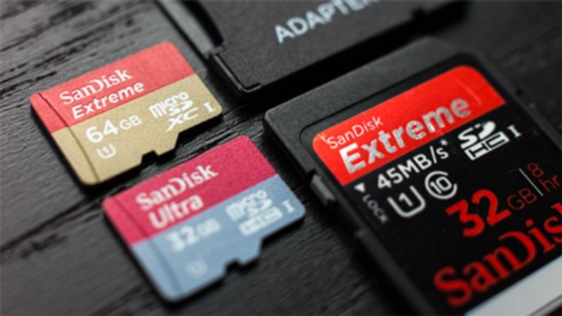 Thẻ nhớ micro SD có khả năng lưu trữ dữ liệu