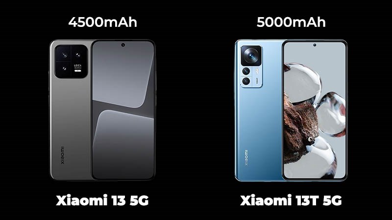 Dung lượng pin tr&ecirc;n Xiaomi 13T lớn hơn Xiaomi 13