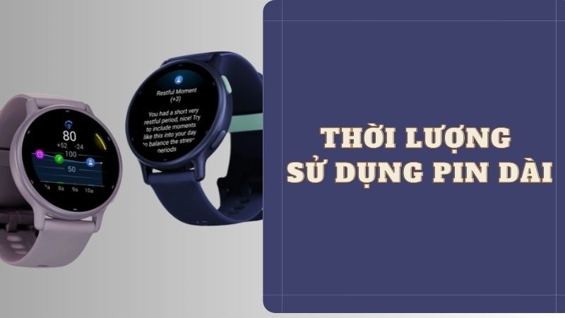 Thời gian sử dụng pin lên đến 11 ngày ở chế độ đồng hồ thông minh Thời gian sử dụng pin lên đến 11 ngày ở chế độ đồng hồ thông minh