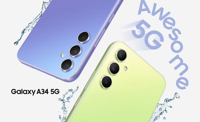 Samsung Galaxy A34 kh&aacute;ng nước, kh&aacute;ng bụi khi được t&iacute;ch hợp ti&ecirc;u chuẩn IP67