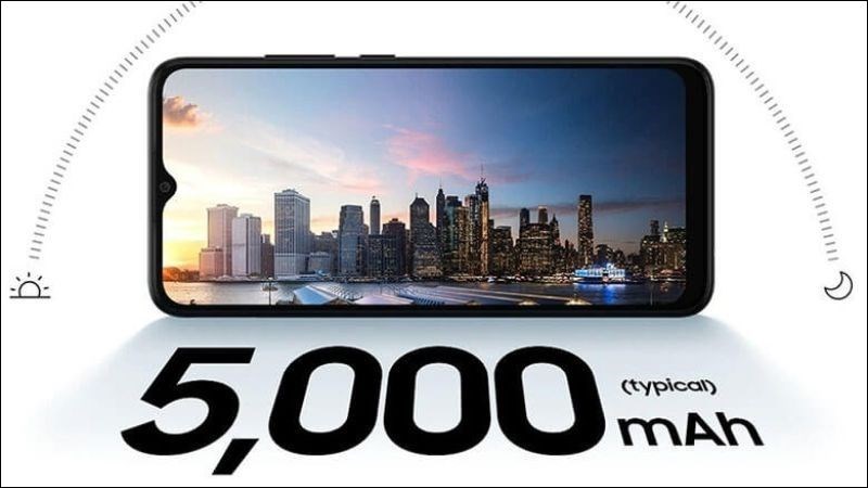 Samsung Galaxy A04s được trang bị vi&ecirc;n pin khủng l&ecirc;n tới 5000mAh