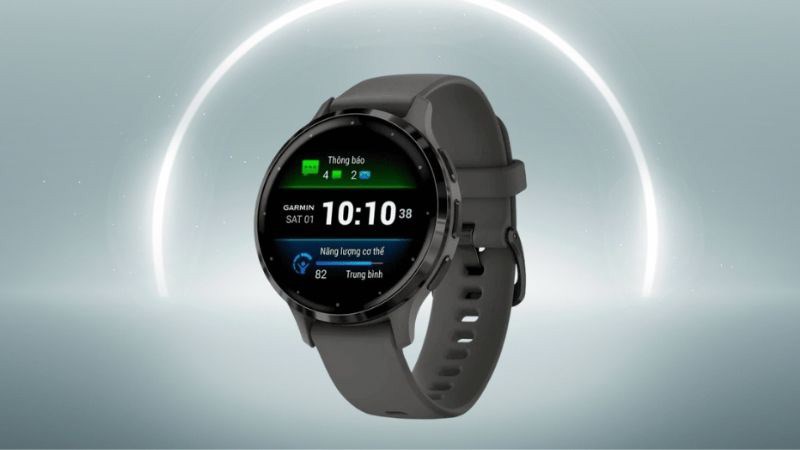 Đồng hồ th&ocirc;ng minh Garmin Venu 3S 41.7mm d&acirc;y silicone với thiết kế sang trọng