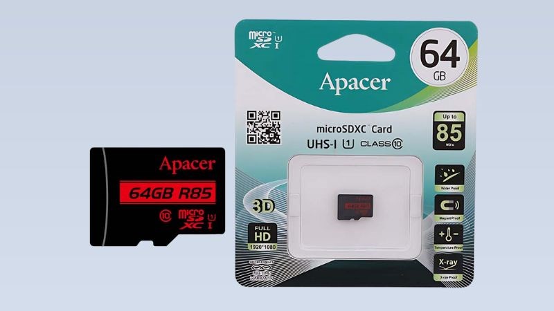 Thẻ nhớ Apacer MicroSD 64GB class 10_U1 phù hợp cho ghi hình tiêu chuẩn Thẻ nhớ Apacer MicroSD 64GB class 10_U1 phù hợp cho ghi hình tiêu chuẩn