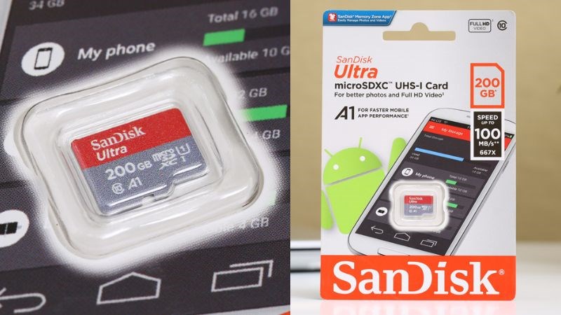 Thẻ nhớ MicroSD 200GB SanDisk Class 10 sở hữu bộ nhớ 200 GB Thẻ nhớ MicroSD 200GB SanDisk Class 10 sở hữu bộ nhớ 200 GB