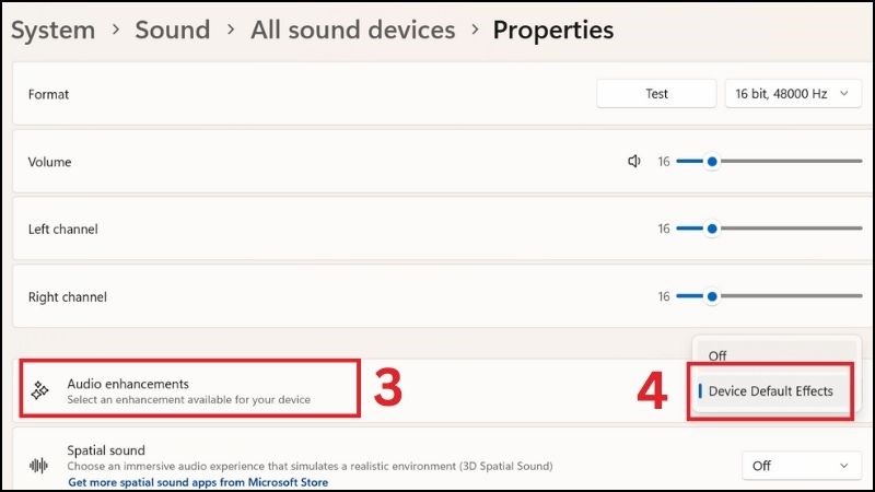 Bấm vào Disable all enhancements