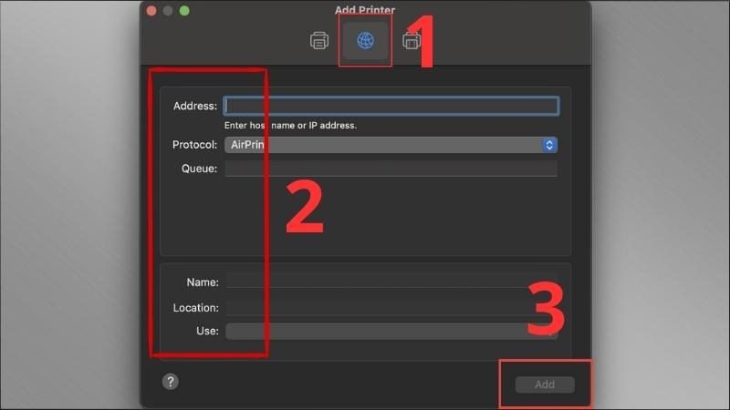 Tiến h&agrave;nh nhập th&ocirc;ng tin v&agrave; chọn Add