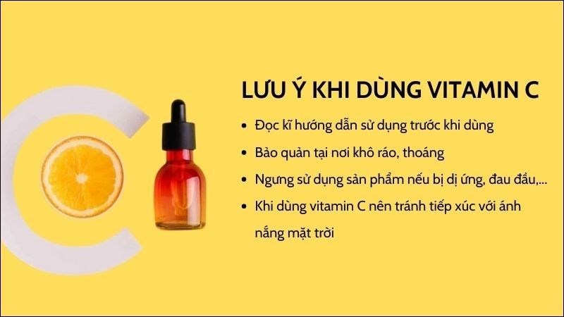 Bạn nên lưu ý những điều sau để đảm bảo an toàn khi sử dụng vitamin C
