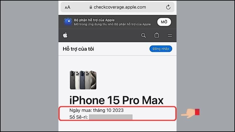 Apple sẽ trả về kết quả k&egrave;m theo ng&agrave;y mua