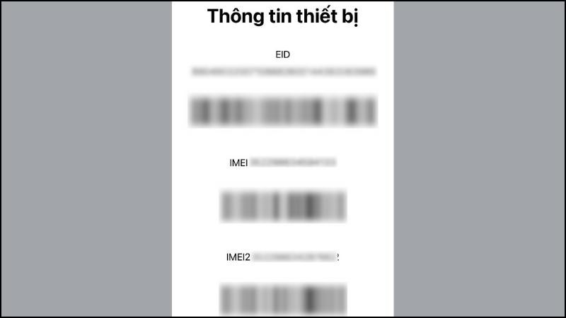 M&atilde; IMEI sẽ xuất hiện tr&ecirc;n m&agrave;n h&igrave;nh