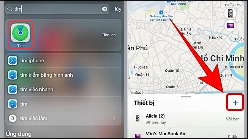 Mở ứng dụng T&igrave;m tr&ecirc;n iPhone 15