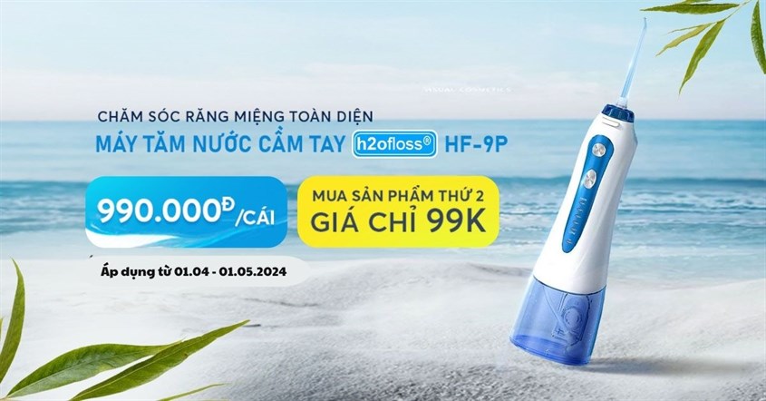 Mua sản phẩm MÁY TĂM NƯỚC H2OFLOSS HF-9P được mua kèm sản phẩm thứ 2 tương tự với giá 99k