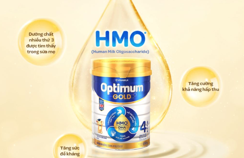 Sữa bột Vinamilk Optimum Gold số 4 850g (2 - 6 tuổi)