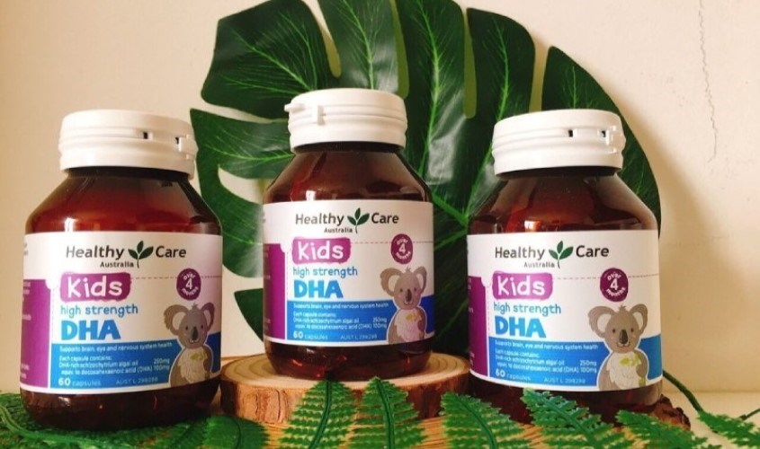 Một hũ DHA Healthy Care có 60 viên nang, lượng vừa đủ để bổ sung DHA cho trẻ