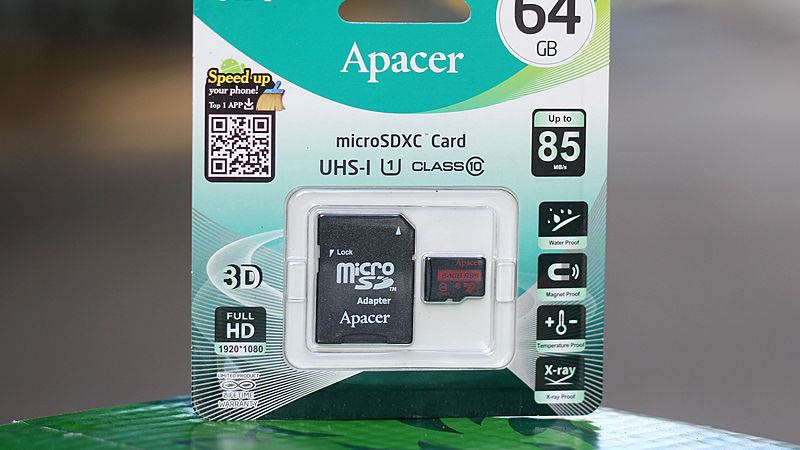 Thẻ nhớ Apacer MicroSD 64GB class 10_U1 phù hợp với mọi camera