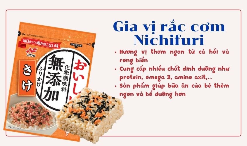 Gia vị rắc cơm Nichifuri cung cấp nhiều chất dinh dưỡng