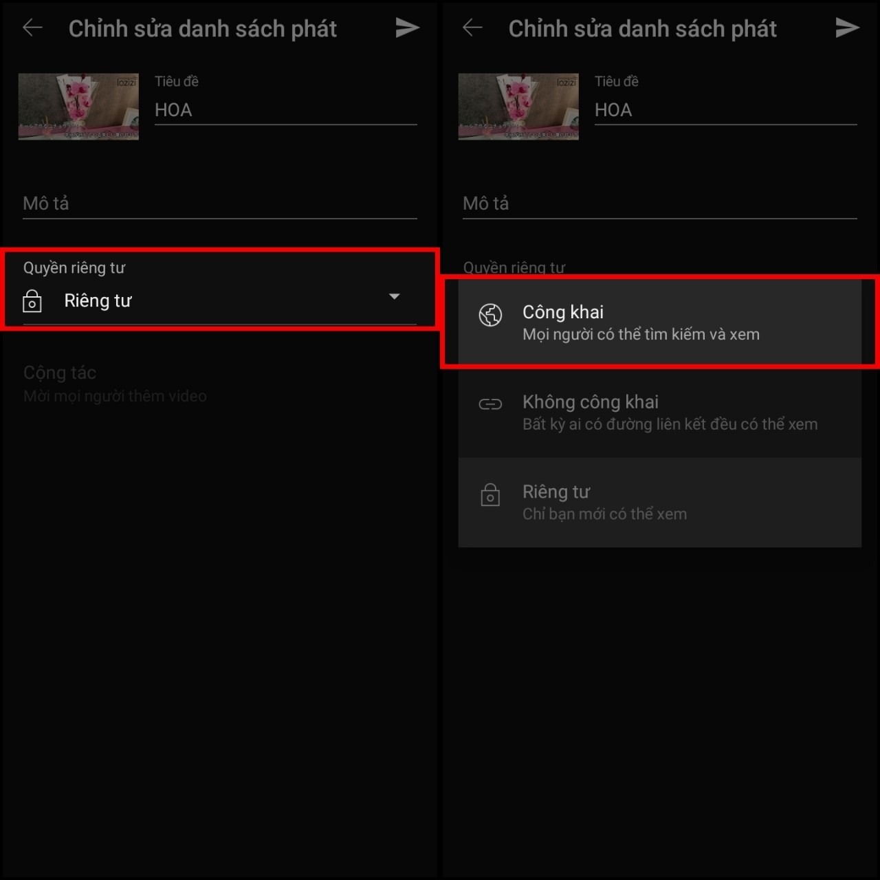 Cách chuyển playlist YouTube sang tài khoản khác