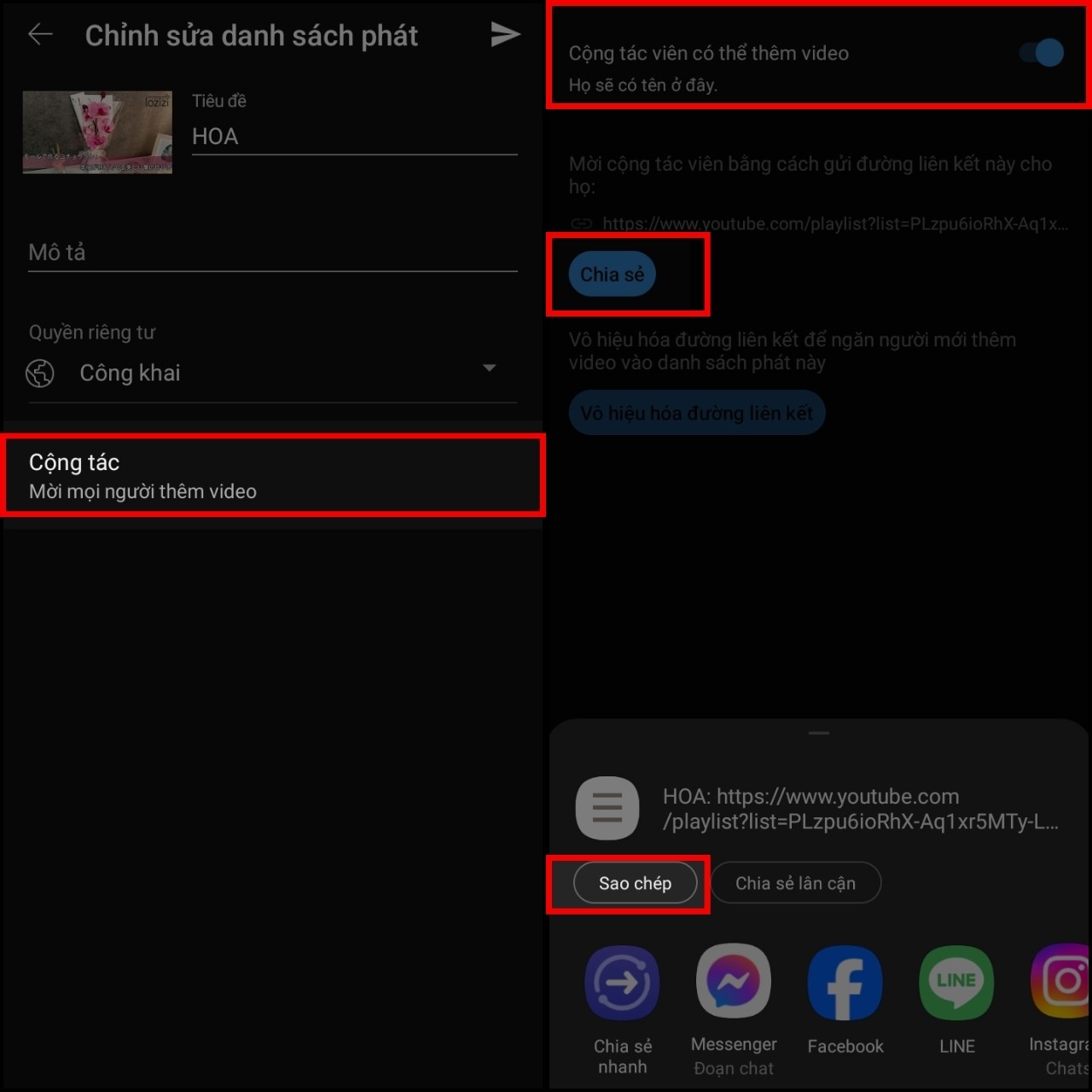 Cách chuyển playlist YouTube sang tài khoản khác