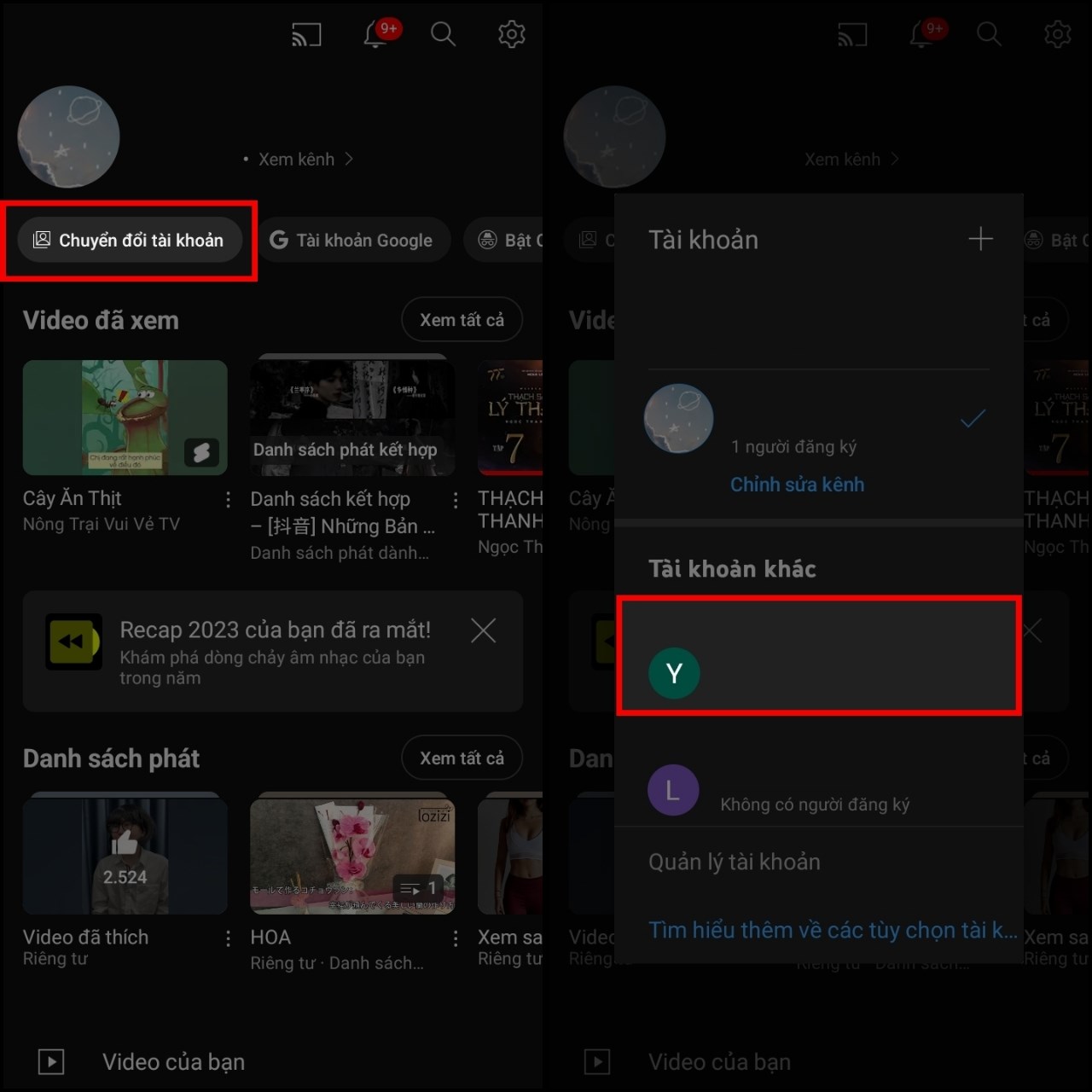 Cách chuyển playlist YouTube sang tài khoản khác