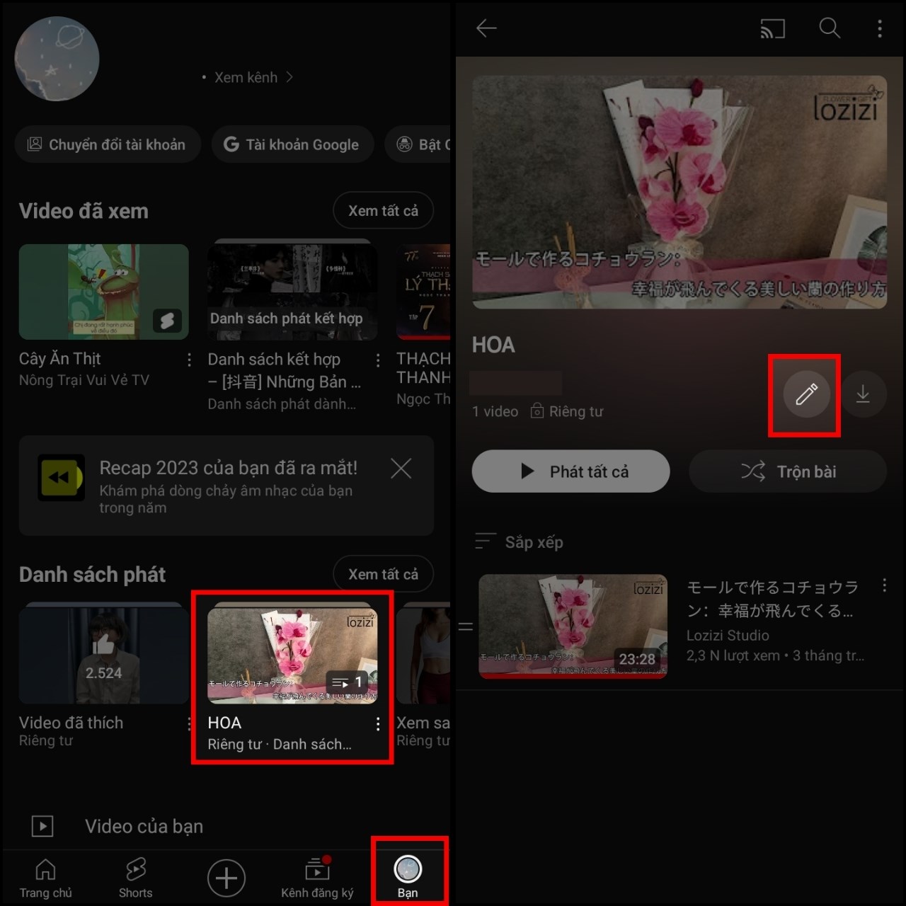 Cách chuyển playlist YouTube sang tài khoản khác