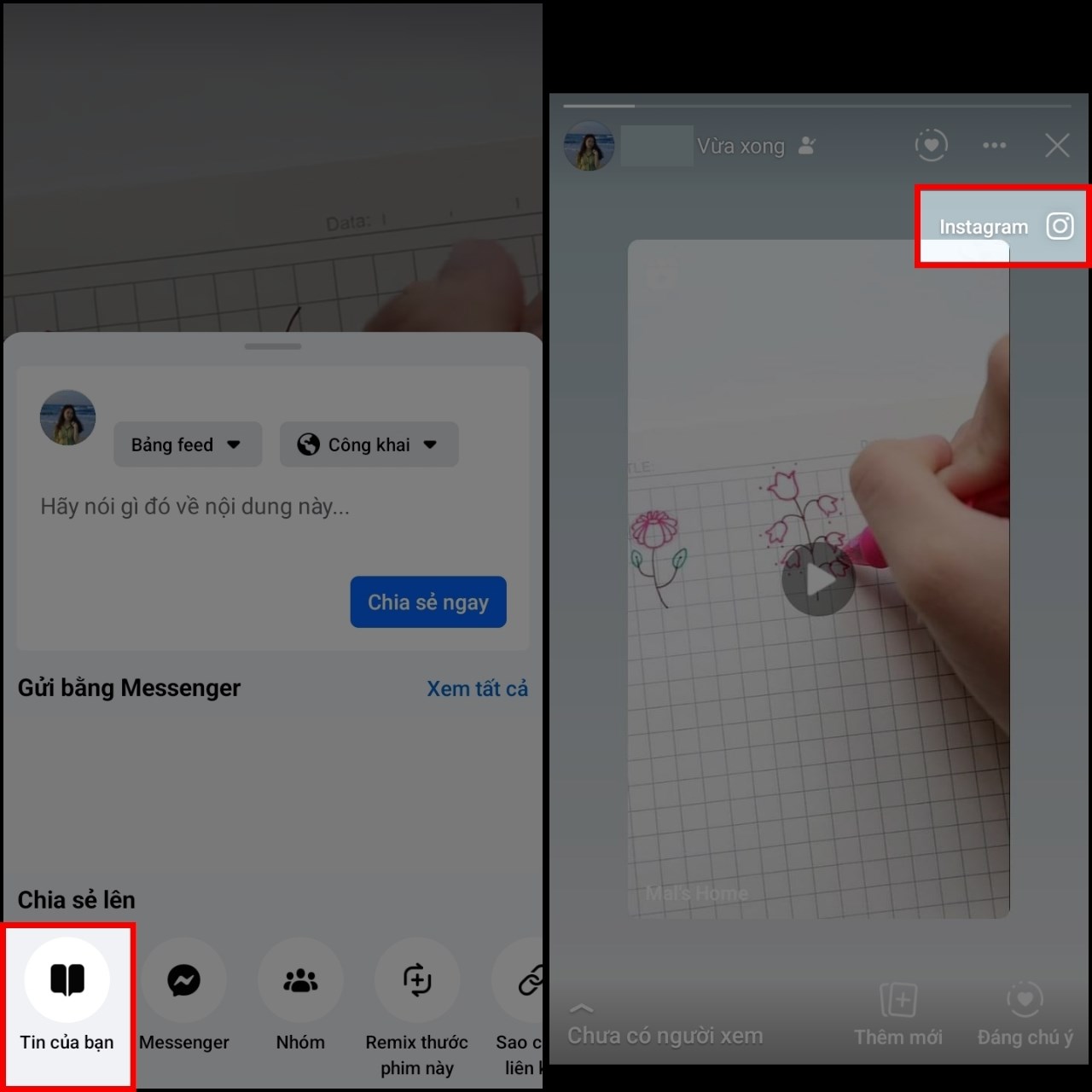 Cách chia sẻ Facebook Reels lên Instagram Story