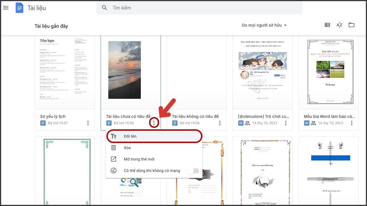 Cách tải file trên Google Tài liệu