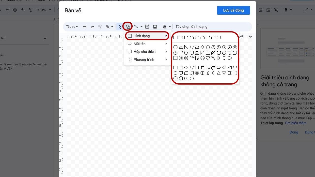 Cách vẽ sơ đồ trên Google Tài liệu