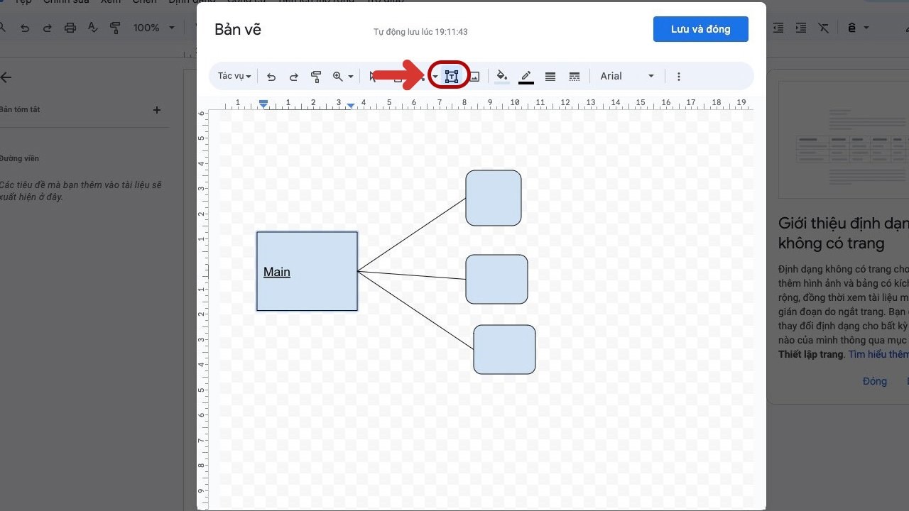 Cách vẽ sơ đồ trên Google Tài liệu
