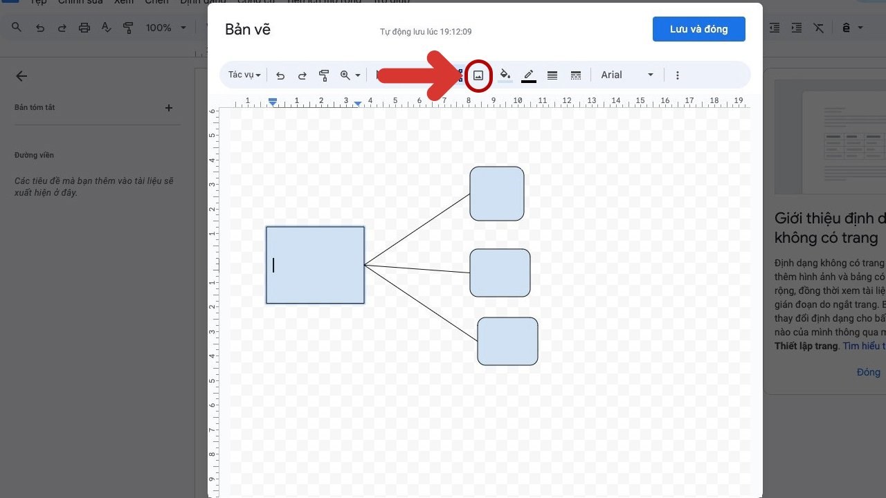 Cách vẽ sơ đồ trên Google Tài liệu