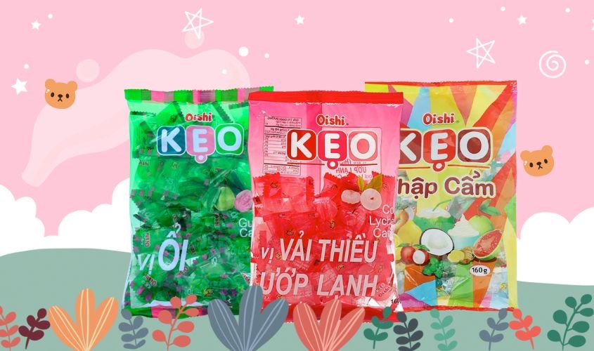 Kẹo Oishi có nhiều hương vị thơm ngon