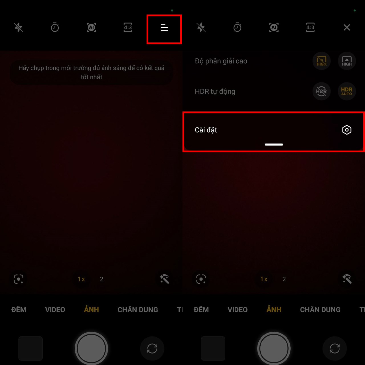Cách tắt âm thanh khi chụp ảnh trên OPPO