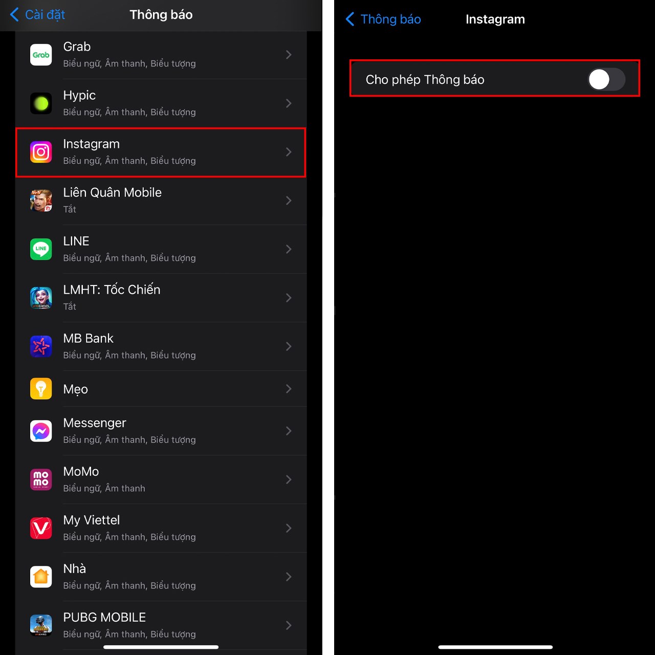 cách tắt thông báo Instagram cách tắt thông báo Instagram