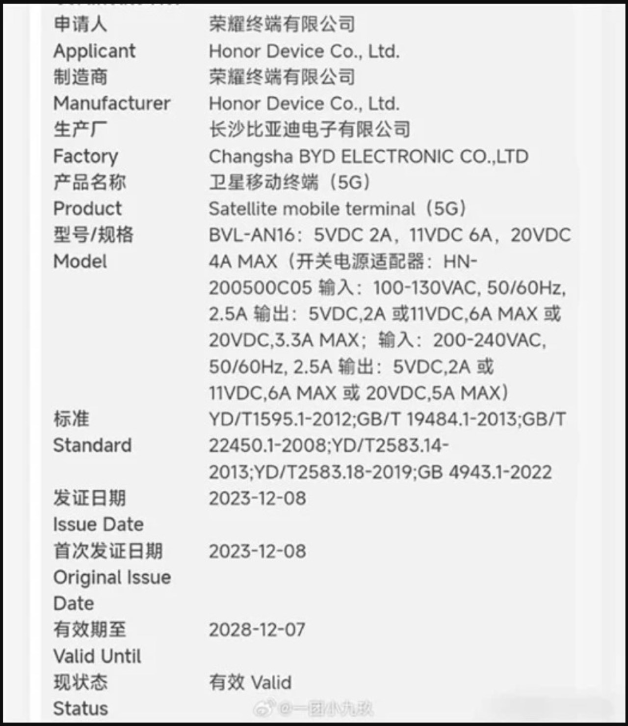Honor Magic6 Pro xuất hiện trên cơ sở dữ liệu 3C