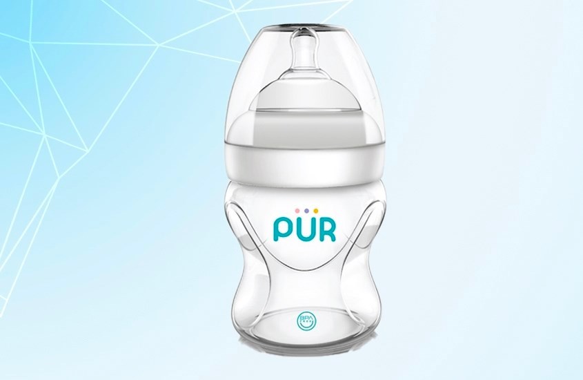 Bình sữa nhựa PP, PE Pur Milk Safe 9811 cổ rộng 150 ml (0 - 3 tháng)