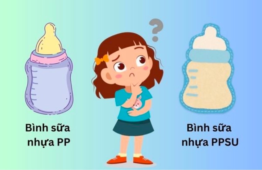 Nên chọn bình sữa nhựa PP hay PPSU cho bé