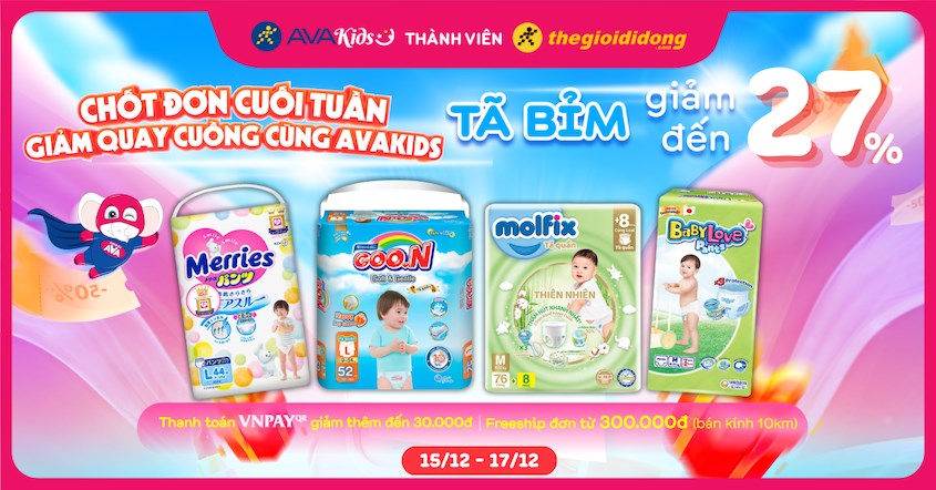 Cuối tuần giảm sốc: Tã cho bé khuyến mãi giảm đến 27%