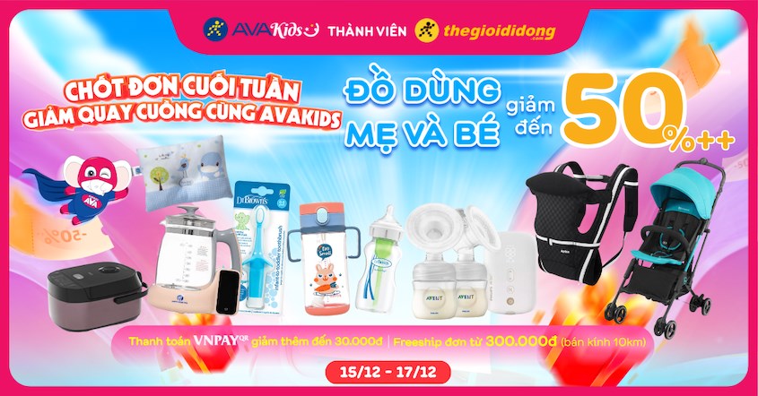 Cuối tuần giảm sốc: Đồ dùng gia dụng cho mẹ và bé chạm đáy ưu đãi giảm sốc đến 50%++