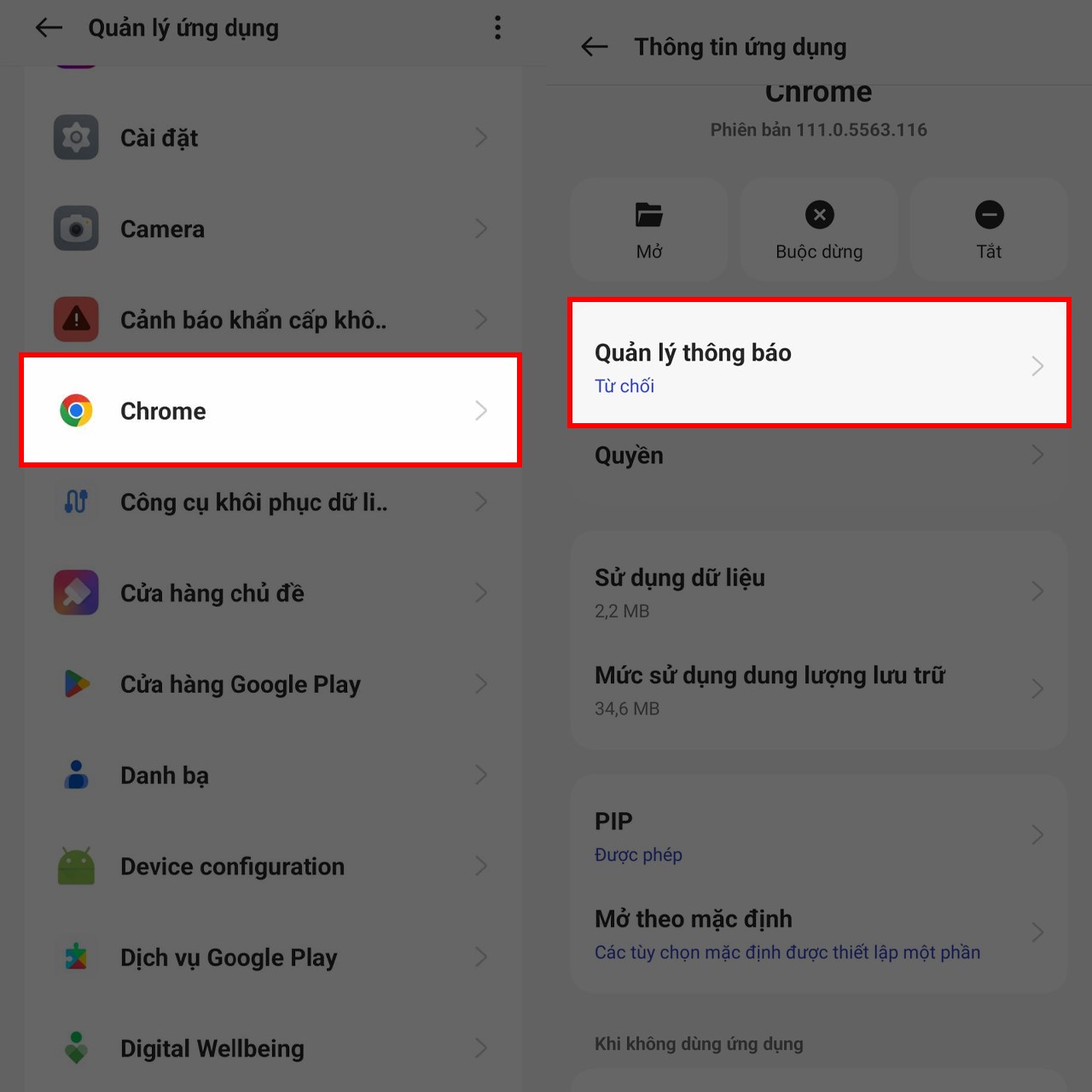 Cách bật rung thông báo ứng dụng trên điện thoại OPPO