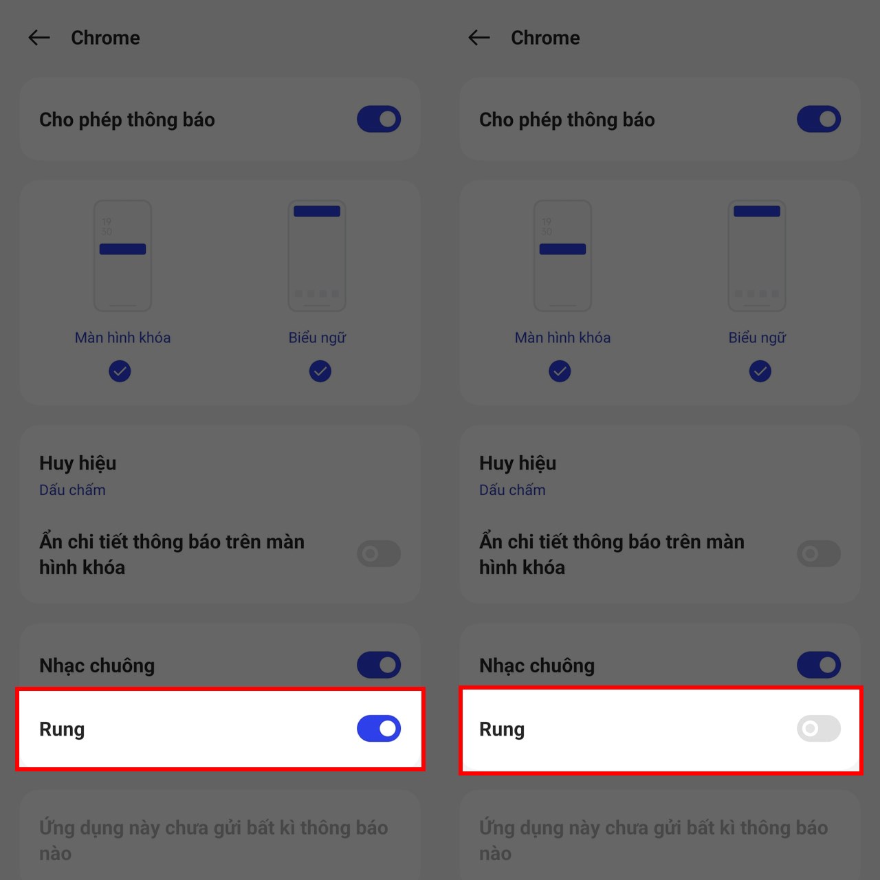 Cách bật rung thông báo ứng dụng trên điện thoại OPPO