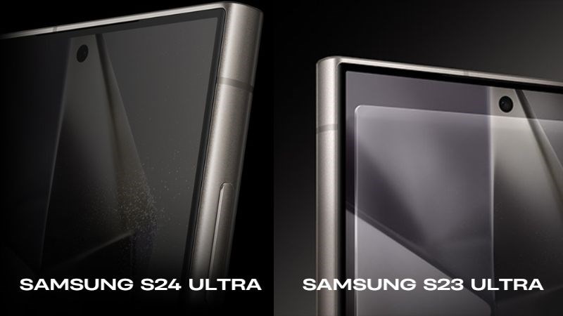 Viền Benzel của S24 Ultra mỏng hơn so với S23 Ultra Viền Benzel của S24 Ultra mỏng hơn so với S23 Ultra