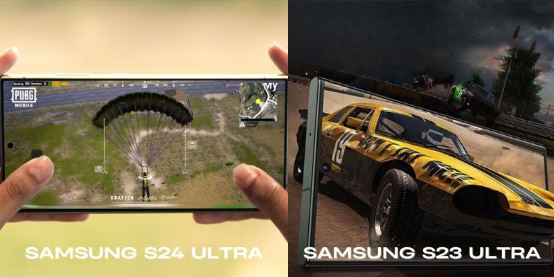 Cả Samsung S24 Ultra và S23 Ultra đều có màn hình hiển thị sống động Cả Samsung S24 Ultra và S23 Ultra đều có màn hình hiển thị sống động