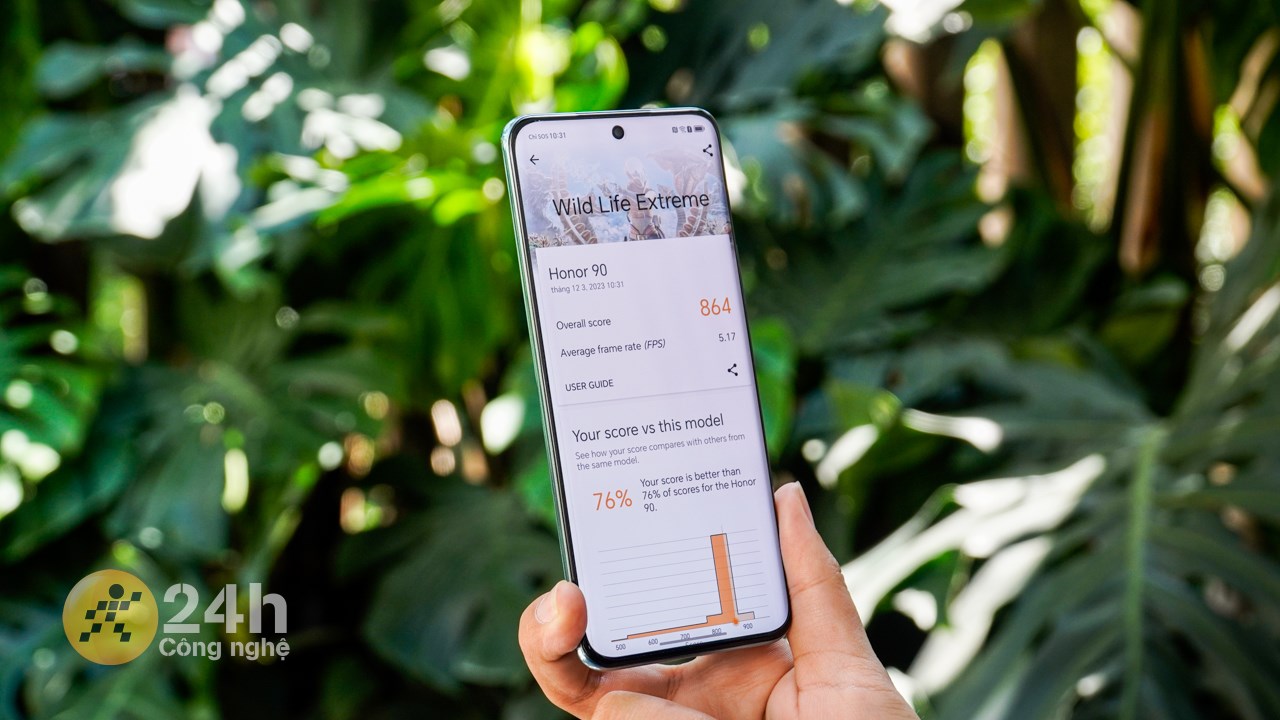 Nhìn chung Honor 90 5G đạt được điểm hiệu năng tốt trong phân khúc. Nhìn chung Honor 90 5G đạt được điểm hiệu năng tốt trong phân khúc.