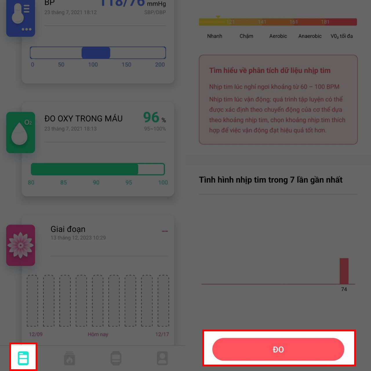 Cách theo dõi chỉ số sức khỏe trên Befit BeU B3s