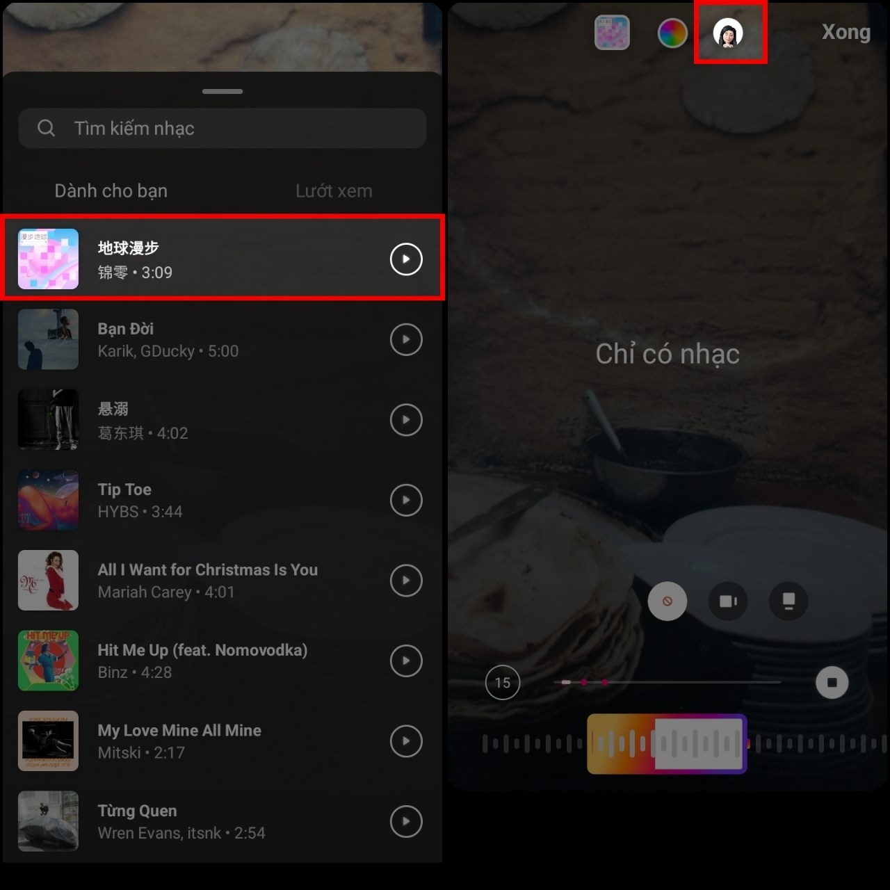 Cách chèn sticker nhảy theo nhạc trên Story Instagram